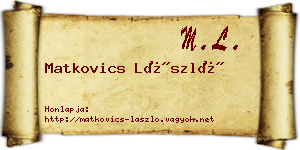 Matkovics László névjegykártya