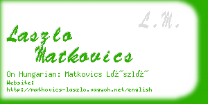 laszlo matkovics business card